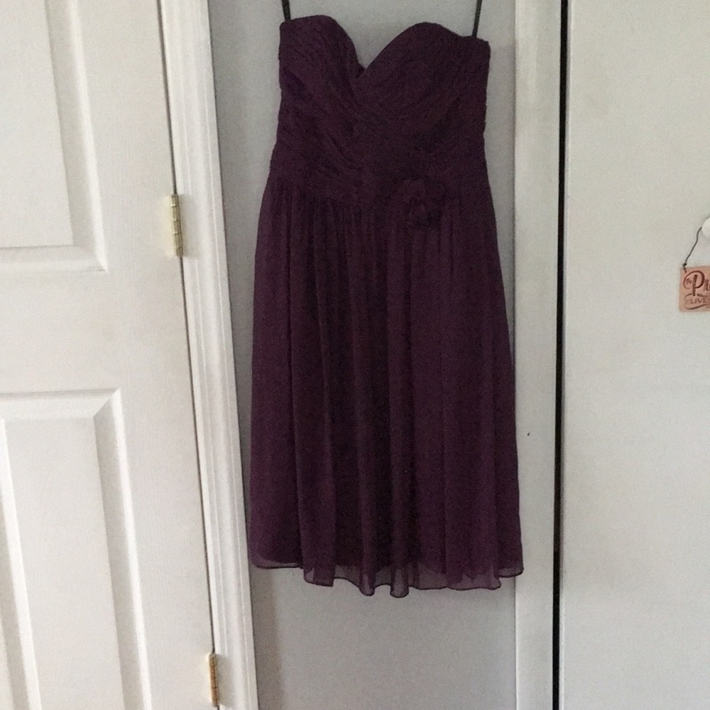 Strapless bridesmaids dress